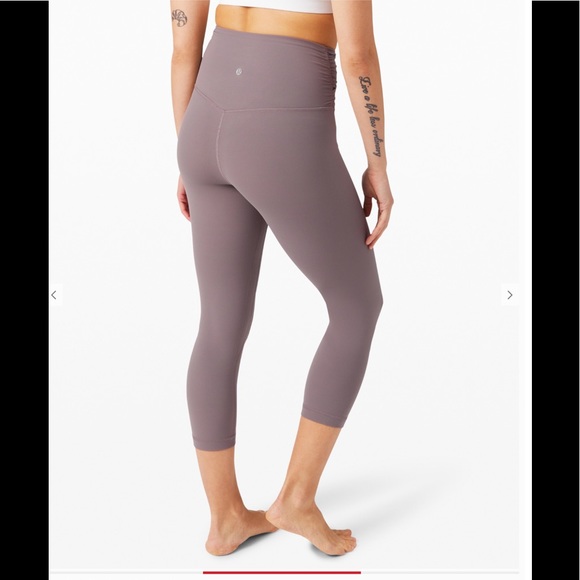 Lululemon Align Crop 21" Cross Lunar Rock - Picture 2 of 10